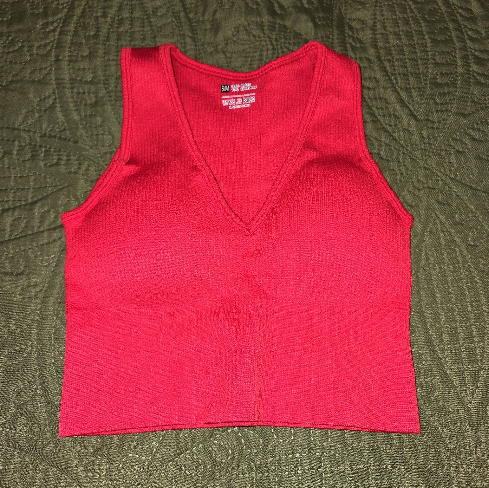 Ribbed Tank with Removable Padding Size S/M